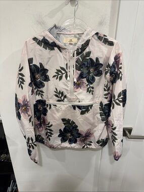 Thread & Supply Light Pink and Gray Hooded Anorak